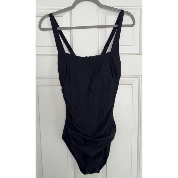 Athleta Square Neck Shirred One Piece swimsuit - size M - SW3 - Picture 1 of 8